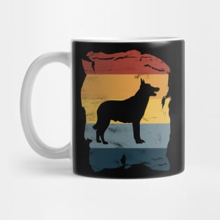 Malinois Distressed Vintage Retro Silhouette Mug